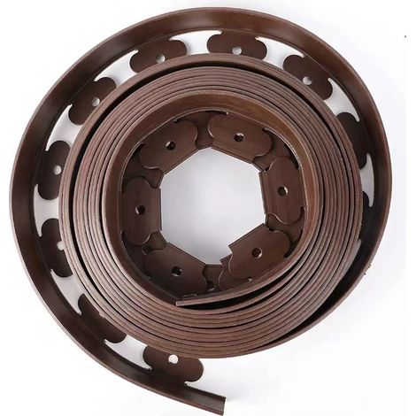 Bande de bordure de jardin marron 6 cm 1 m 5 pc (1/5)