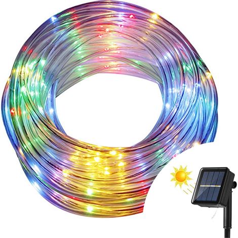 Tubo luminoso con pannello solare 20 metri da esterno 400 Led Multicolore Wisdom (1/5)