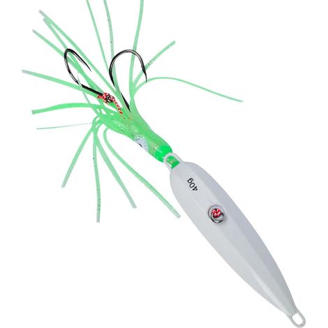 Hameçon de pêche de nuit, appât lumineux pour poisson d'ours, appât doux lumineux, hameçon lumineux à barbe de calmar pour eau douce et eau salée (1/5)