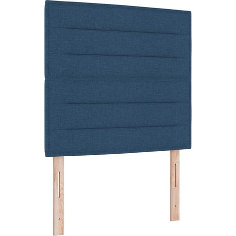 Maison Exclusive - Lit à ressort LED avec matelas Bleu 80 x 200 cm tissu