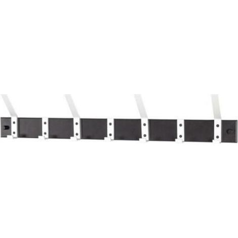 Patère murale coloris noir-aluminium en métal - L 70 x P 8 x H 14 cm -PEGANE-