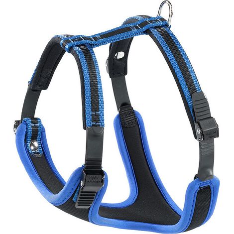 Ferplast ERGOCOMFORT P Harnais ergonomique avec micro-régulation - différentes couleurs et mesures. Variante XS - Misure: A: 28-38 cm B: 37-47 cm - Bleu