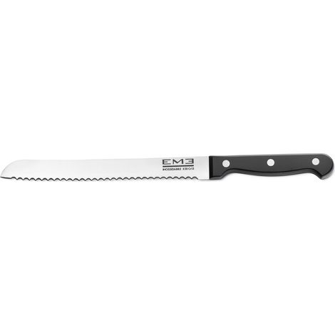 Brotmesser mit 20 cm Klinge und genietetem POM-Griff (1/4)