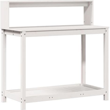 Maison Exclusive - Pflanztisch mit Ablagen Weiß 108x50x109,5 cm M