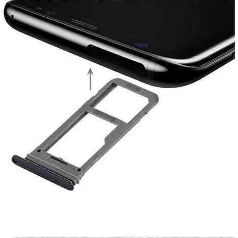 Tiroir pour carte SIM et carte microSD Galaxy S8 - Noir par Black (1/5)