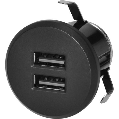 Orno Caricatore 2XUSB 3,4A Nero Incassato Duraturo