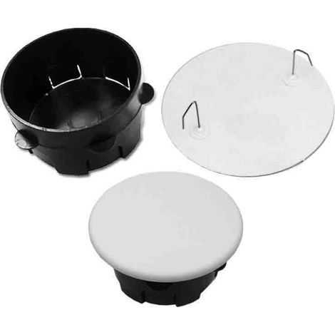 6 runde Einbauboxen ø100x50mm mit Metallklammer Solera 513