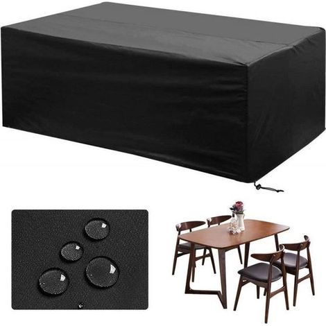 Housse De Protection Bâche Imperméable Pour Table Chaise De Jardin 210x 140x 80CM (1/4)