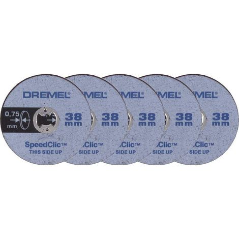 Dremel EZ SpeedClic SC409, 5 dischi da taglio sottili con diametro di taglio di 38 mm per utensili rotativi (1/4)