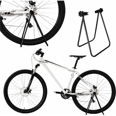 Support de réparation de vélo pliable, noir, alliage d'aluminium, support d'entretien portable pour vélo (1/5)