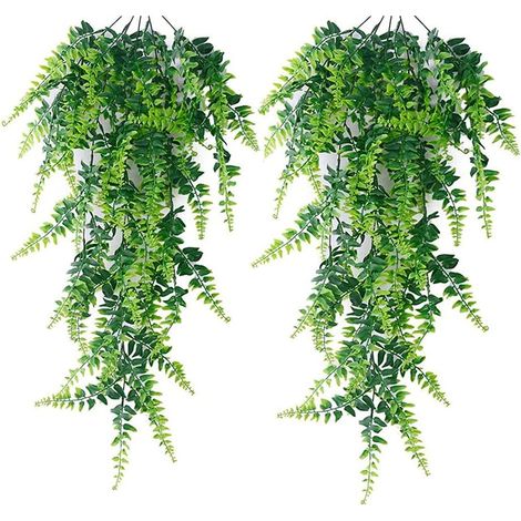 pezzi di felci artificiali, felce artificiale, piante artificiali sospese, realistiche, durevoli, senza manutenzione, per uso interno ed esterno, decorazione ad arco da parete, giardino, matrimonio (1/5)