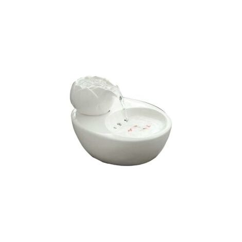 – 1,3-Liter-Keramik-Trinkbrunnen für Katzen – Geräuschloser Wasserspender – Hochleistungsfilter – Abmessungen: 19 x 14 x 7,5 cm – Crezuo (1/3)