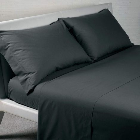Caleffi - Completo Letto 100% Cotone Composto da Lenzuola Una Piazza e Mezza 190x285 + 1 Lenzuolo con Angoli Coprimaterasso Una Piazza e Mezza 130x200 per Materasso Alto 28 cm + 1 Federa Cuscino 50x80 (1/2)