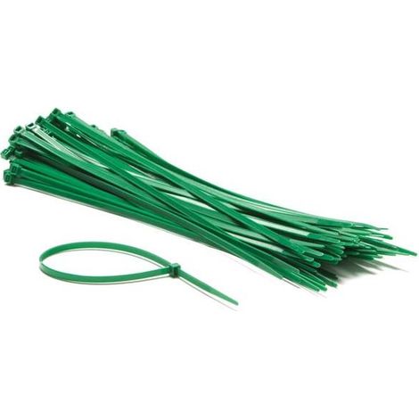 Set fascette in nylon - 48 x 300 mm - verde 100 pz (1/2)