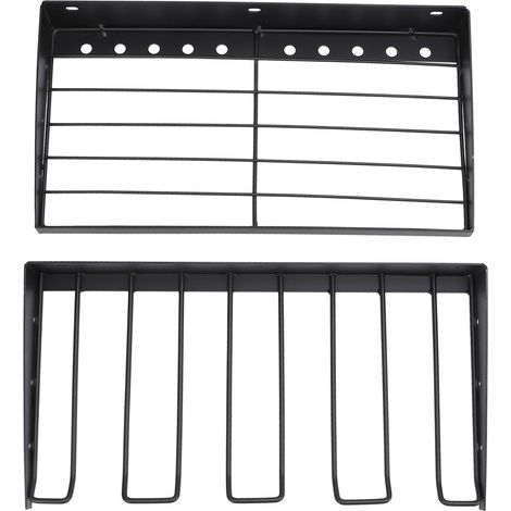 Organisateur d'outils électriques avec support pour perceuse, fixation murale, étagère de rangement en fer robuste et peu encombrante pour le garage. (1/5)