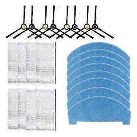 Compatible avec les aspirateurs robots T20s / A20 et PVCR 3600 : pièces détachées, brosse latérale, filtre HEPA et lingette de nettoyage.-NANOTEH (1/5)