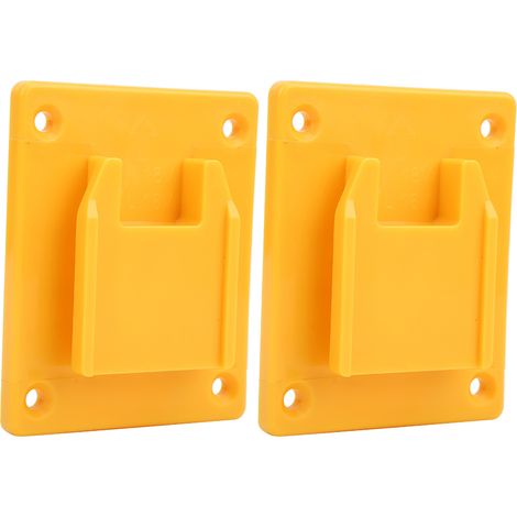 Lot de 2 fixations murales jaunes compatibles avec l'outil électrique Milwaukee M18 18 V/20 V. (1/5)