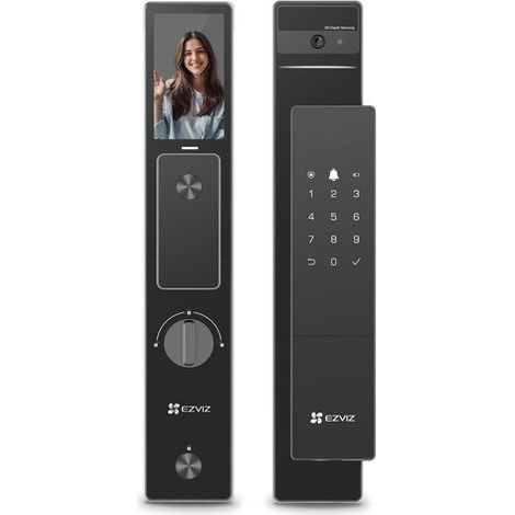 Serratura Intelligente Porta Blindata Ezviz CS-DL50FVS Smart Lock Wifi Bluetooth Riconoscimento Facciale Impronte Digitali Codici di Accesso