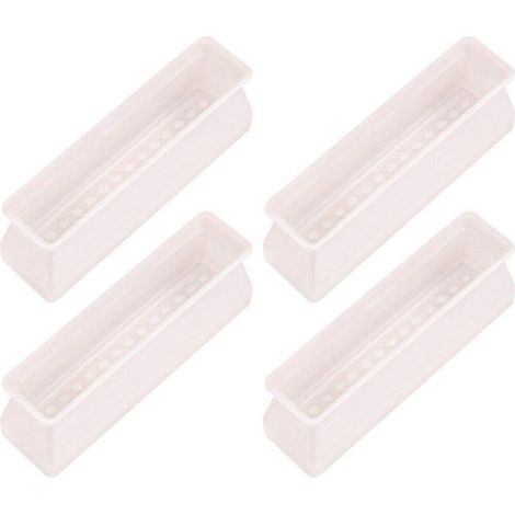 Ensemble de 4 protections rectangulaires en silicone pour pieds de chaises et de meubles, protections pour pieds de table contre les rayures (1/4)