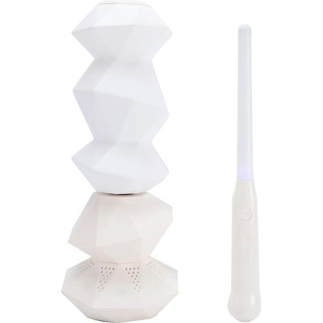 Lampe de Bureau à Couleur Changeante, Veilleuse Musicale, avec Commande de Baguette, pour la Décoration de la Salle de Jeux (WHITE) (1/5)