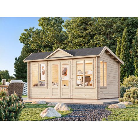 Abri de jardin en bois Claudia monopente 11,5 m2 Naturel (1/5)