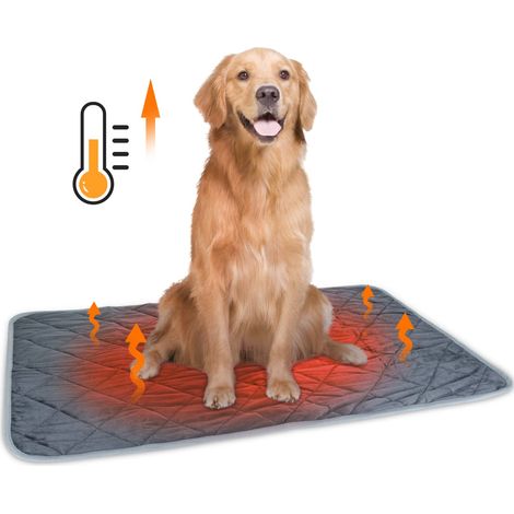 Coussin Auto-Chauffant pour Chat & Chien, Chiot Tapis Chauffant pour Animaux Lavable Anti-dérapant, Doux Peluche Couverture Thermique, Écologique Extra-Chaud Lit Matelas, XXL 115x72cm (1/5)