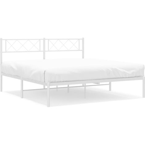 Maison Exclusive - Giroletto con Testiera Metallo Bianco 140x200 cm