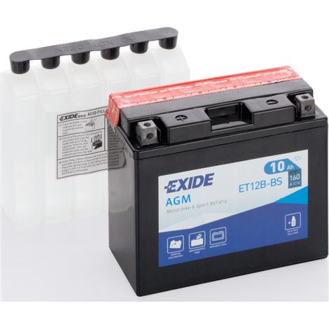 Batería Tudor YT12B-BS para moto AGM Hermética Exide
