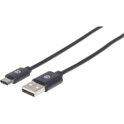 Manhattan Câble USB USB 2.0 USB-A mâle, USB-C® mâle 0.50 m noir 354912 (1/4)