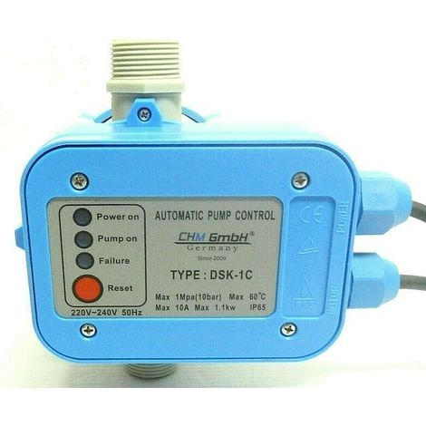 CHM GmbH® Commande automatique de pression avec protection contre la marche à sec pour les installations d'eau domestiques