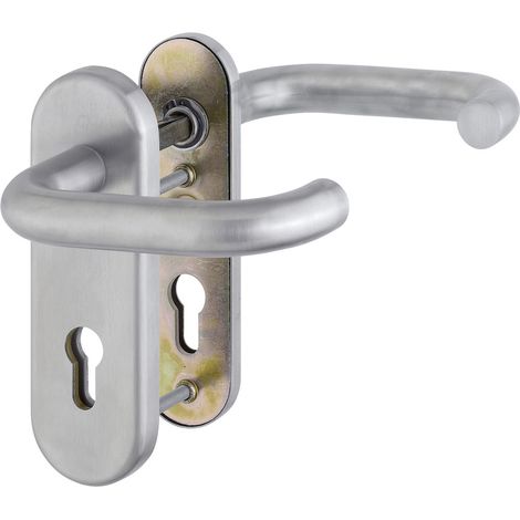 HOPPE® FH Schutz-Drückergarnitur mit Kurzschild Paris FS-E138F/3331K/353K-1, Edelstahl, 1901564 (1/2)