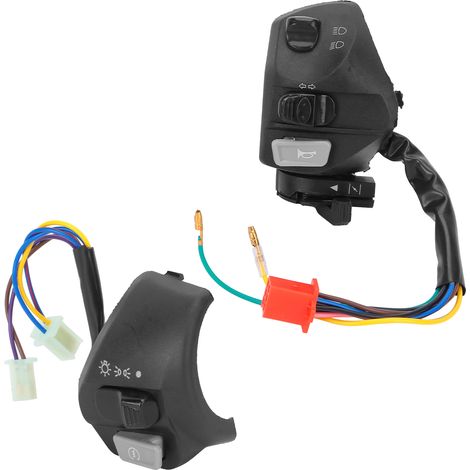 Interrupteur de guidon 2 pièces 22mm, bouton de commande de phare universel pour moto quad et scooter (1/5)