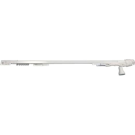 EPID Riel clásico extensible para cortina para pared o techo 71122cm fabricado en aluminio y PVC color blanco