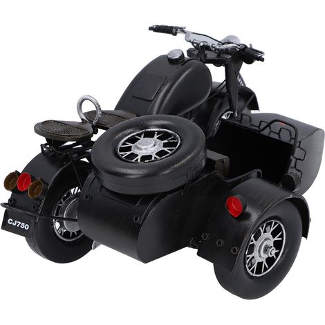 Modèle réduit de moto trike vintage pour bureau, salon ou pièce de travail (noir) (1/5)