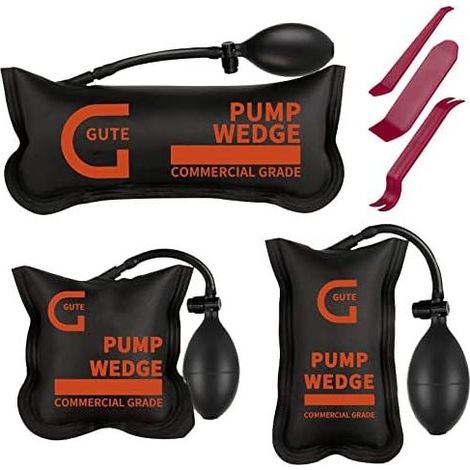 Luftpumpe fürs Auto, Achsvermessungswerkzeug, Autoreparatur-Einbausatz, gepolsterter aufblasbarer Unterlegkeil, leistungsstarkes Handwerkzeug, präzise Achsvermessung – 3er-Pack (1/5)