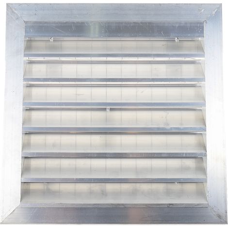 Rs Pro – Grille aération VMC 351 x 351 mm – Aluminium argent – Bride 32 mm – Configuration volets parallèles – Contrôle de l'air intérieur
