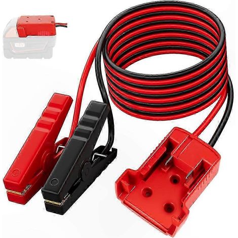 12AWG-Starthilfekabel mit 18V-Li-Ion-Adapter zum Starthilfegeben und Überbrücken von Autobatterien, Notfallset (1/5)