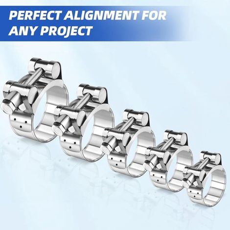 4 Stück Scharnierbolzen-Schellen 40 43 mm Edelstahl-Schlauchschellen Verstellbare Schlauchschellen Edelstahl-Auspuffschelle Rohrschellen Schellen (1/4)