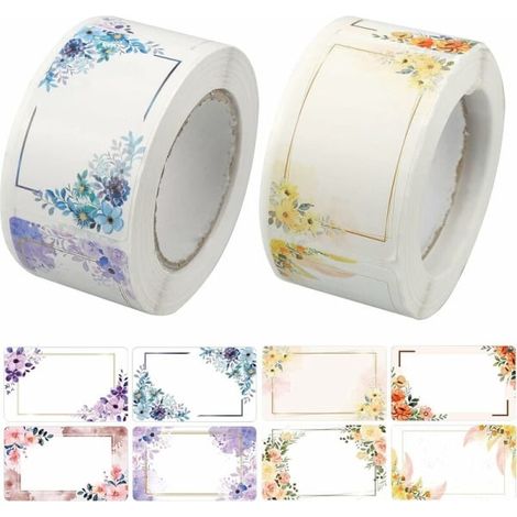 Lot de 500 étiquettes autocollantes pour pots de confiture, 2 rouleaux, pour la cuisine, la mise en conserve artisanale (1/4)