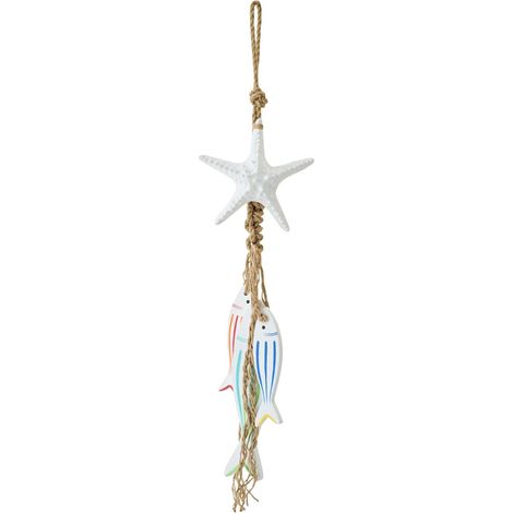Suspension Déco Étoile & Poissons "Javier" 86cm Multicolore
