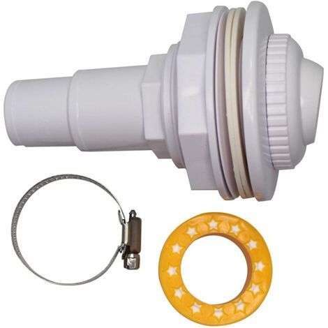 Kit completo de boquilla de retorno para piscinas elevadas, conector de pared para piscinas elevadas, conjunto de rociador de retorno con clip y cinta adhesiva. (1/5)
