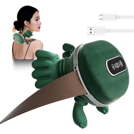 Appareil de massage pour la nuque - Main de massage chauffante - Affichage LED - Appareil de massage pour les bras, le dos, les jambes et les épaules avec infrarouge - Coussin de massage - Coussin de (1/5)