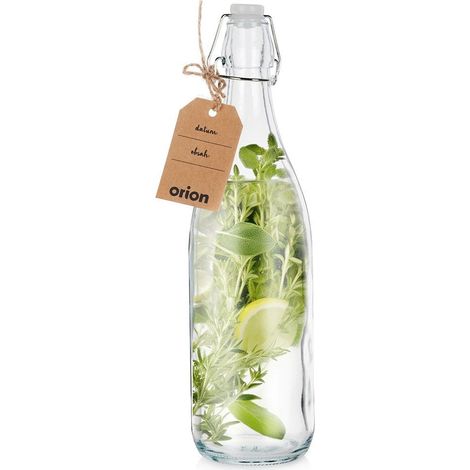 Glasflasche mit Clip 1 l (1/5)