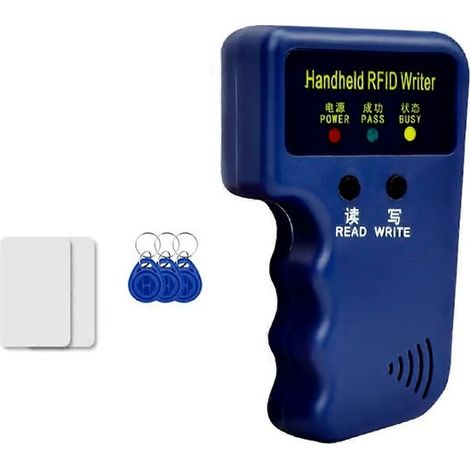 Lecteur de cartes RFID 125 kHz + 3 porte-clés + kit de 2 cartes - Copieur, imprimante, duplicateur, programmateur, copie de cartes d'identité EM43 (1/5)