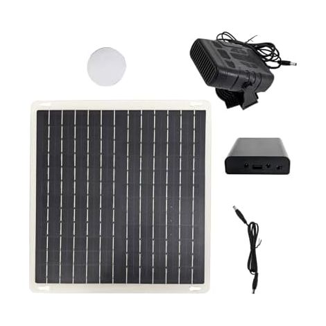 Chauffage à Panneau Solaire Portable, Conversion Efficace de L'énergie Solaire avec Batterie Rechargeable, pour Le Dégivrage de Voiture, Le Chauffage de Serre pour Animal (1/4)