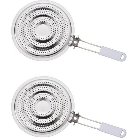Réducteur De Chaleur - Diffuseur De Chaleur Cuisine - Acier Inoxydable - Compatible Gaz Électrique Vitrocéramique - Lot De 2 (1/4)