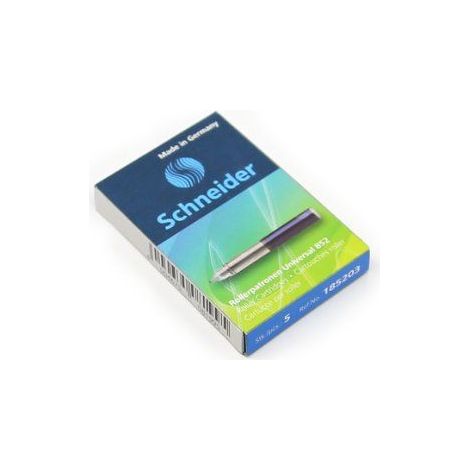 SCHNEIDER Nachfüllpatrone Tintenroller Schneider 852 Schneider Tintenroller Base Senso Base Ball Breeze ID Duo 0,5mmkönigsblau 5 St./Pack. (1/4)