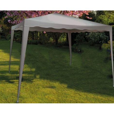 Gazebo Pieghevole 3x3 Richiudibile Tendone Giardino Acciaio Telo Grigio (1/5)