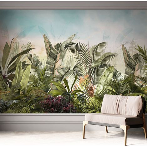 Papier peint autocollant adhésif avec imprimé installation simple qualité excellente sans désordre Paradis tropical 312x219 cm (1/5)