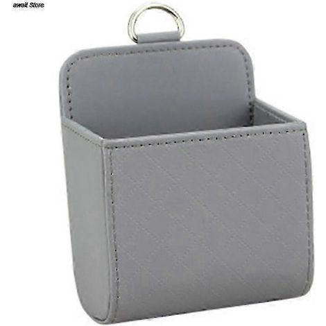 1 sac de rangement pour voiture, organisateur suspendu en cuir pour grille d'aération et tableau de bord, porte-lunettes et porte-téléphone, accessoires de voiture (1/5)